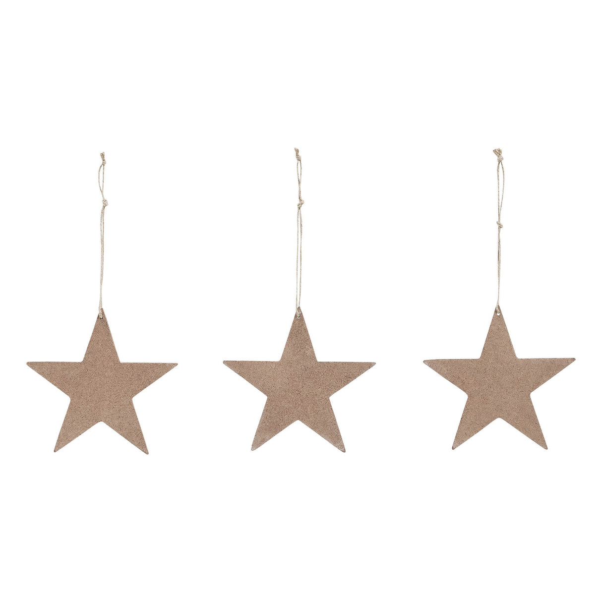 My Country White Stars On Navy MDF Star Ornament 5.25x5x0.125 Set of 3