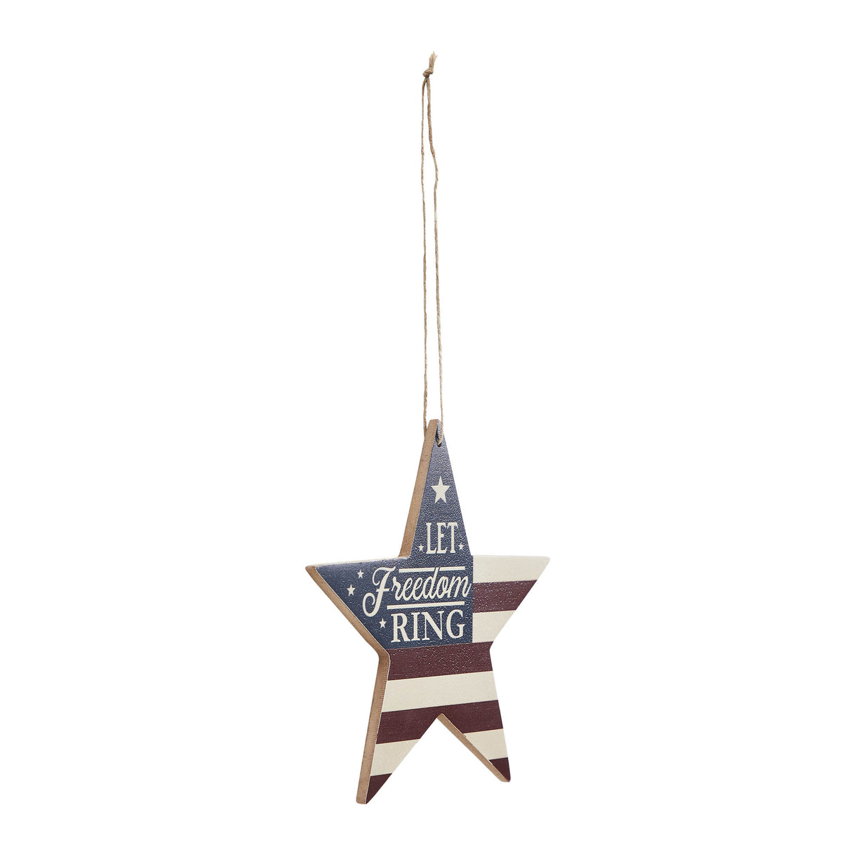 My Country Let Freedom Ring MDF Star Ornament 6x6x0.25