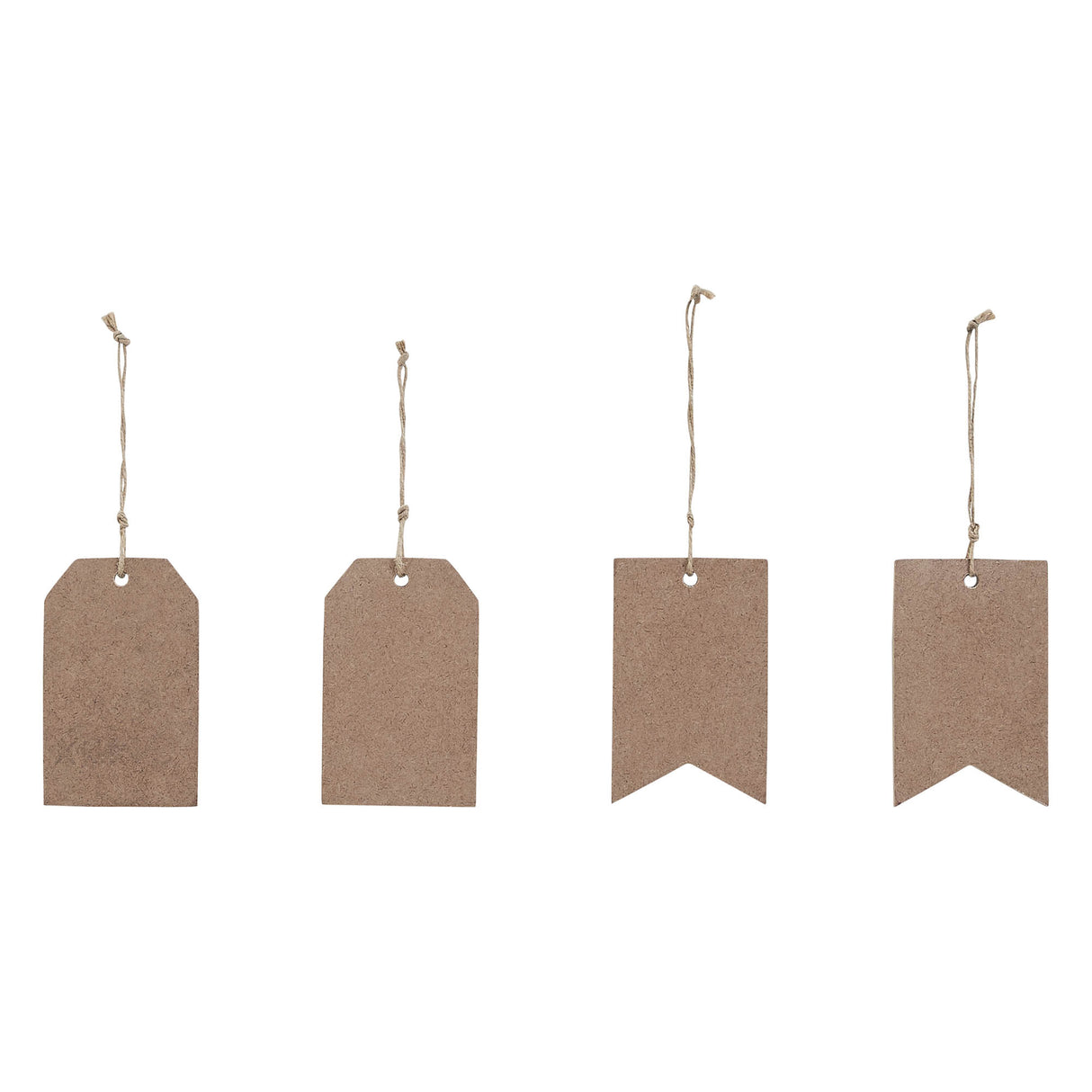 My Country USA RWB MDF Ornament w/ Twine Set of 4 4x2.5x0.25