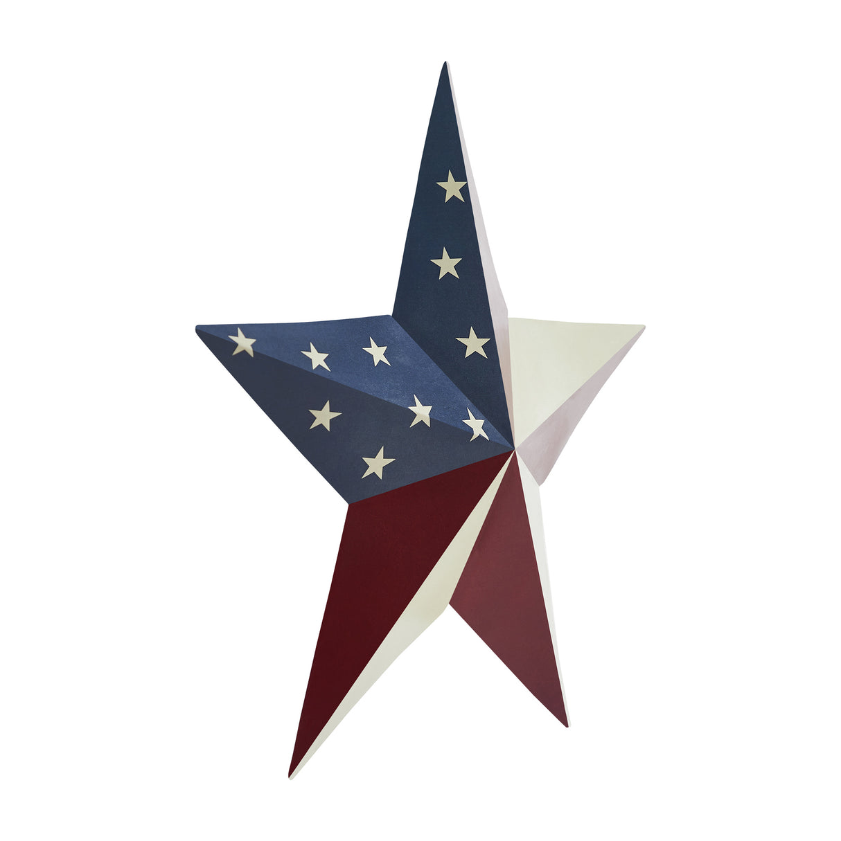 Painted Metal American Flag Theme Star