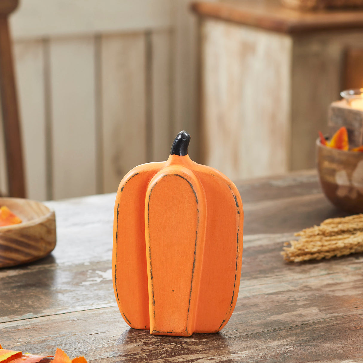 Orange Wooden Pumpkin