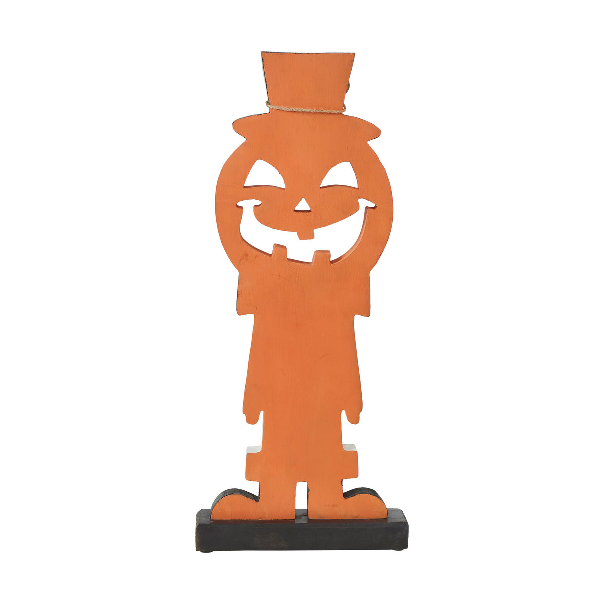 Fancy Wooden Jack-O-Lantern 17.5x7.5x2