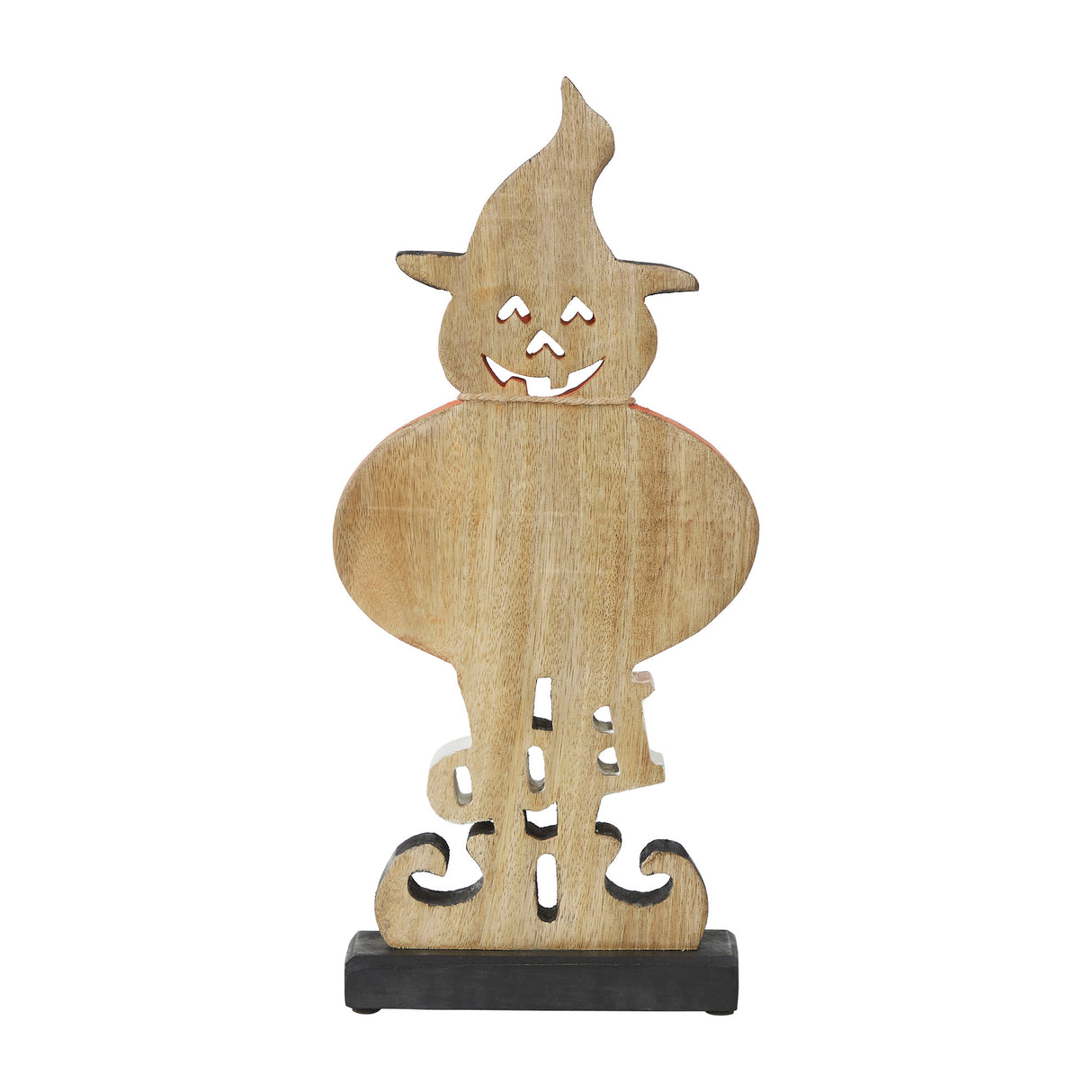 Boo Wooden Jack-O-Lantern 15.5x7.25x2