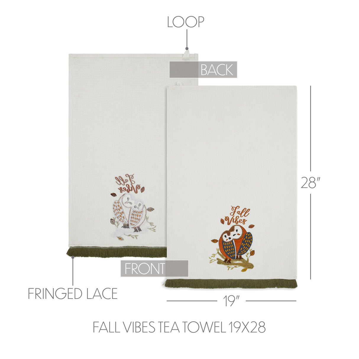 Fall Vibes Tea Towel 19x28