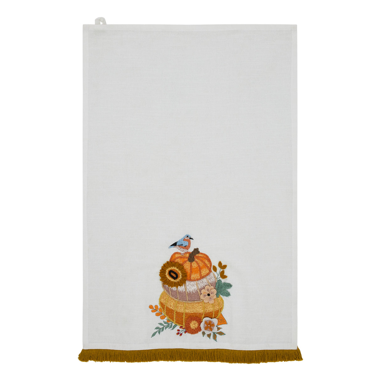 Pumpkin Floral Tea Towel 19x28