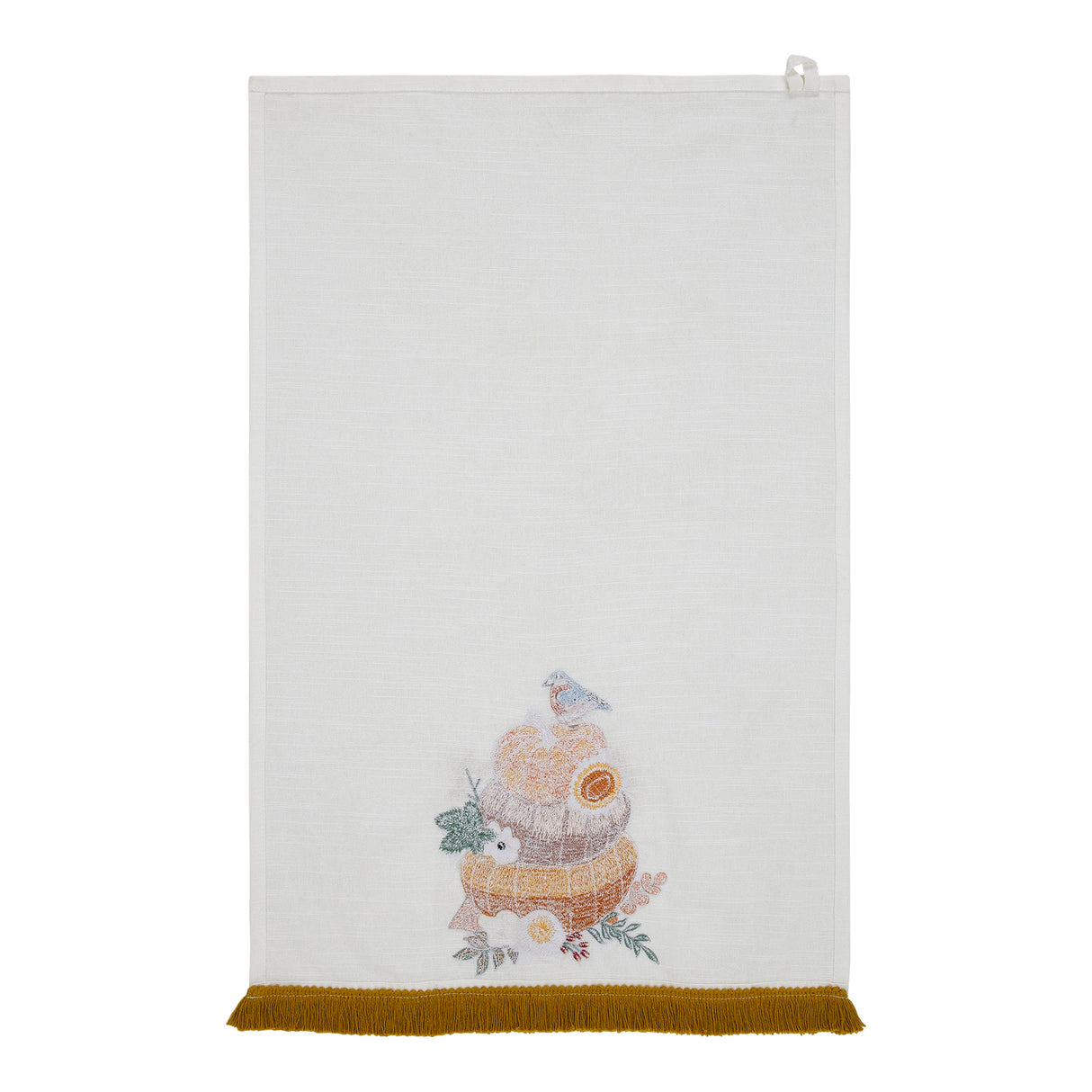Pumpkin Floral Tea Towel 19x28