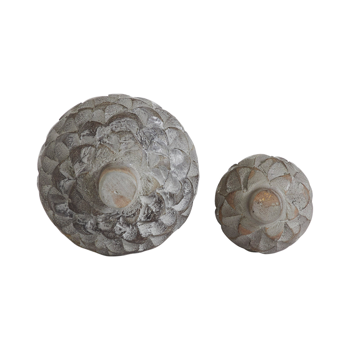 Wooden Acorn Set of 2 - 2.75 and 4.5 inch