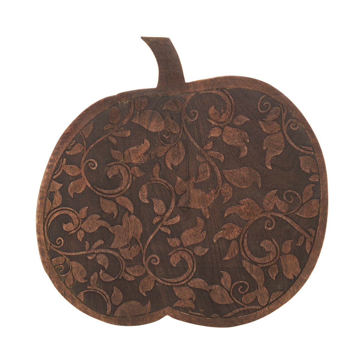 Wooden Carved Vine Pumpkin 14x14x1.5