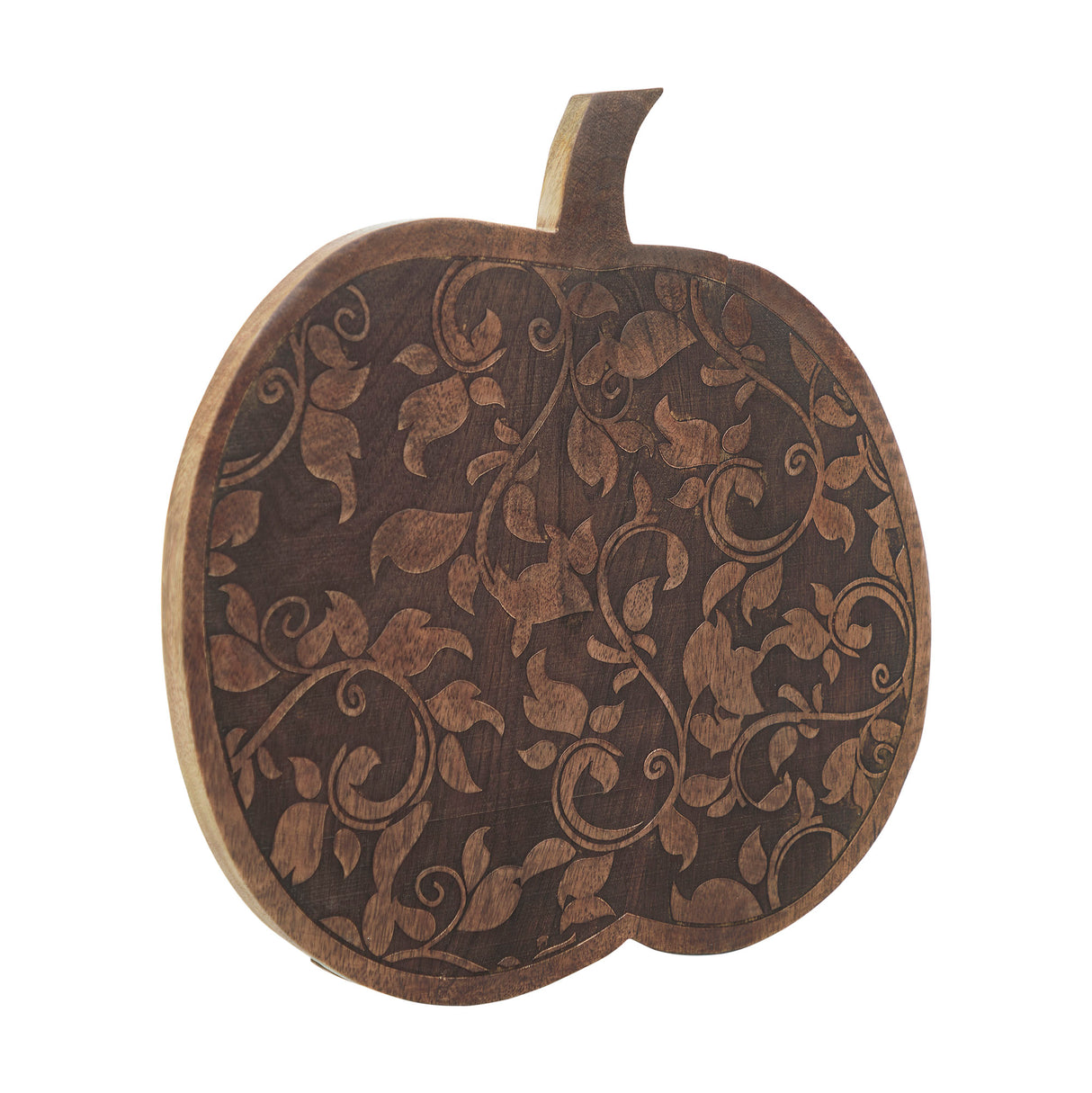 Wooden Carved Vine Pumpkin 14x14x1.5