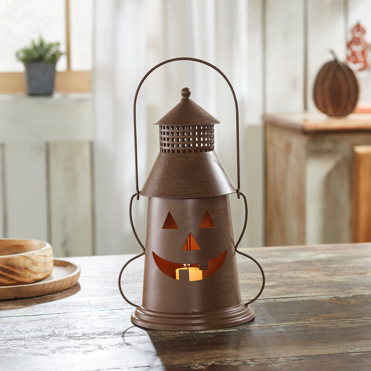 Halloween Lantern Tealight Holder Antique