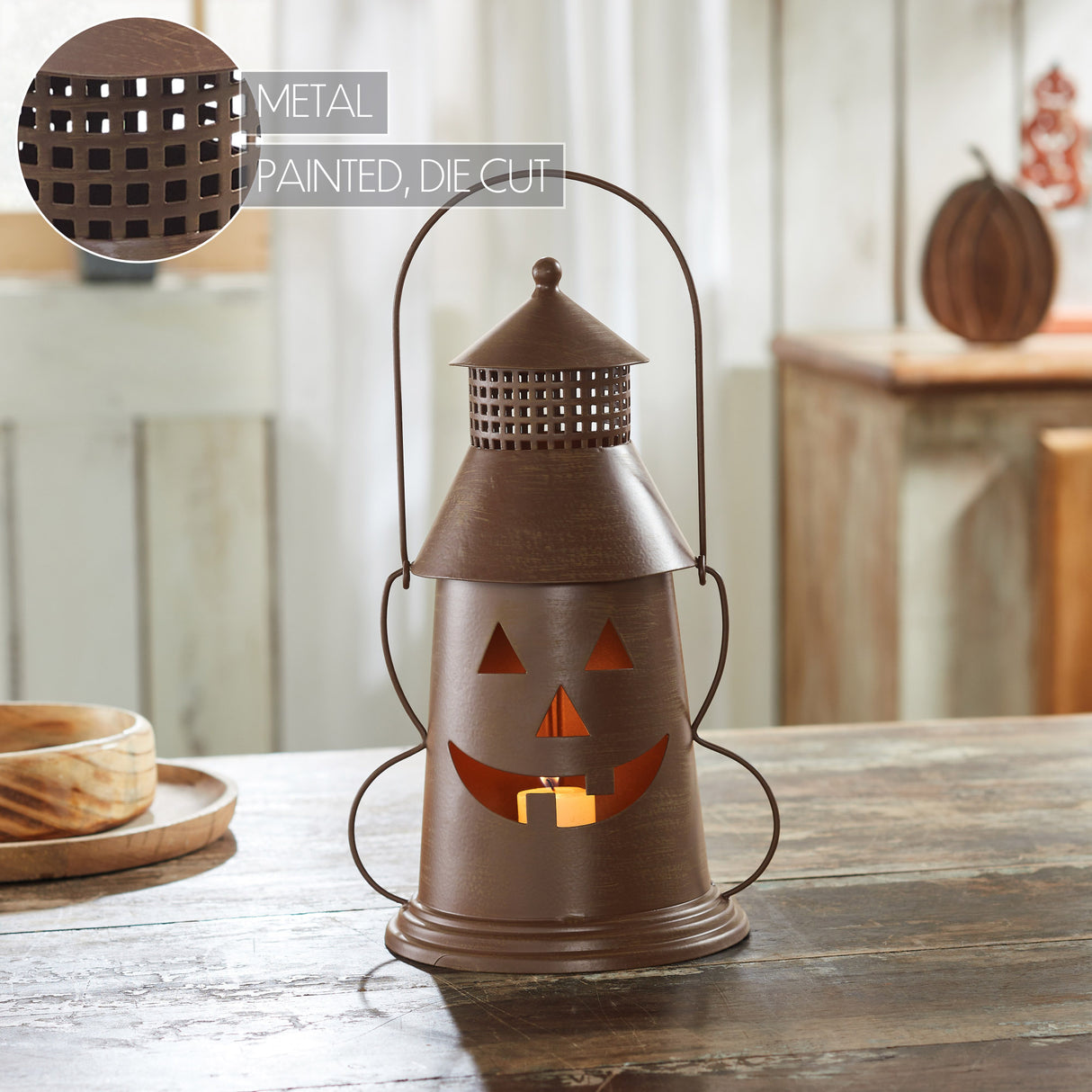 Halloween Lantern Tealight Holder Antique