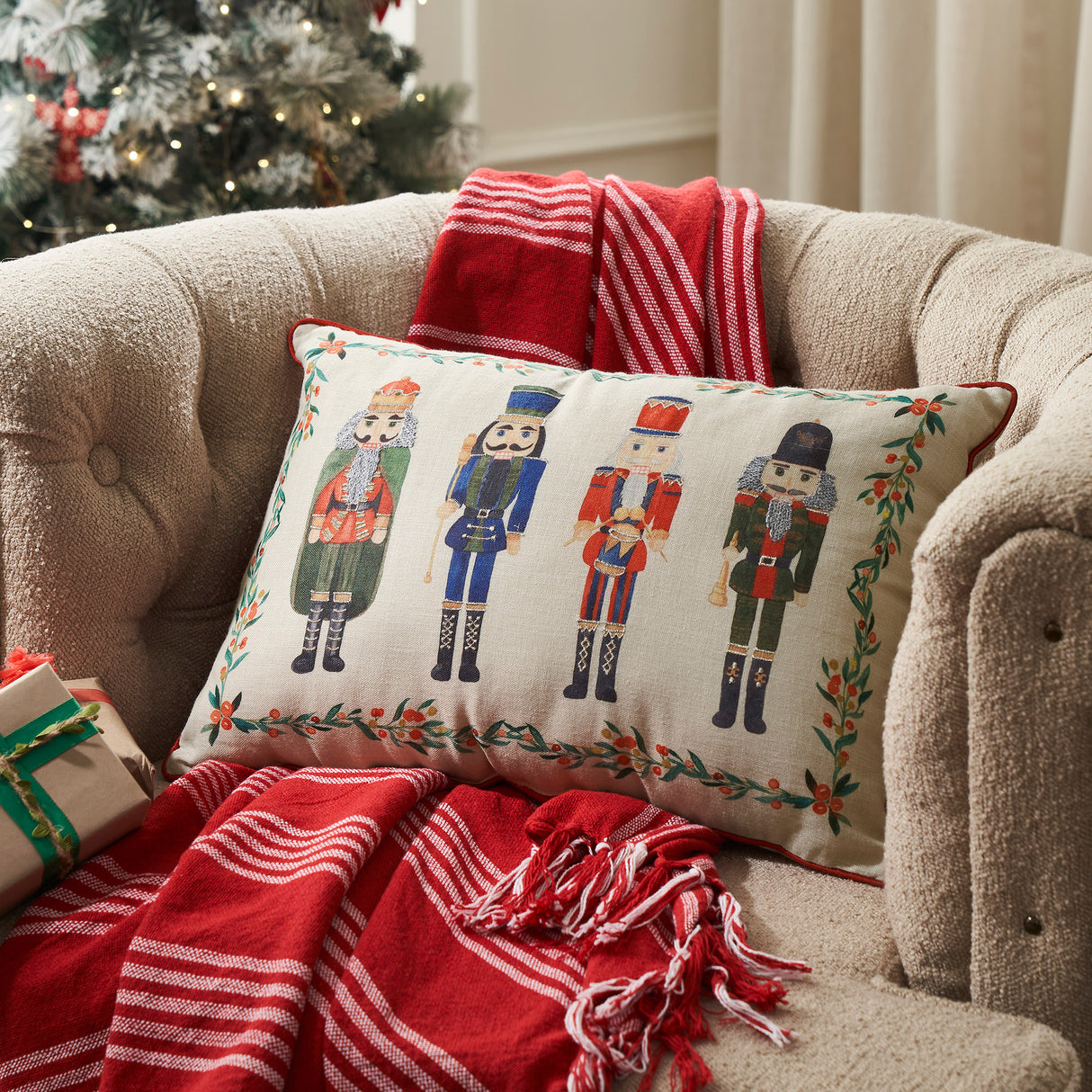 Traditional Nutcracker Pillow 14x20