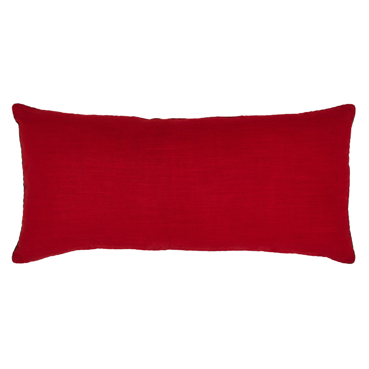 Red and Green Applique Tree Pillow with Embroidery 14x30