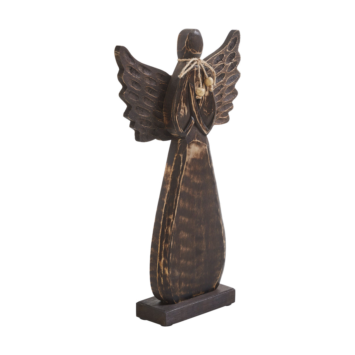 Blessings Dark Wooden Angel 17x9.5x2.5