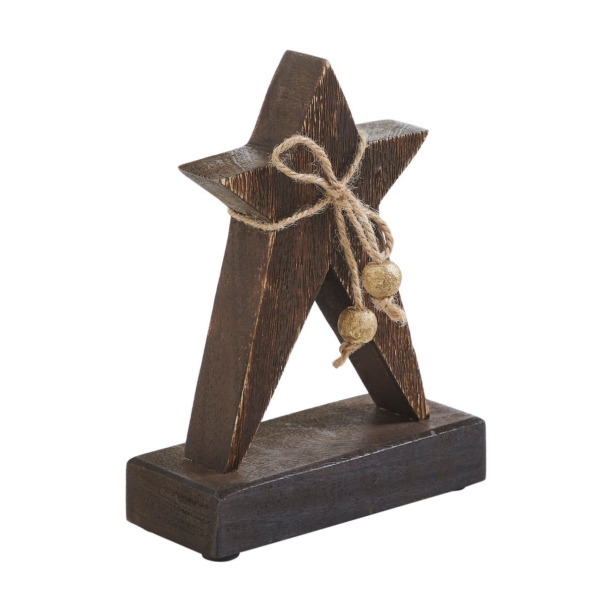 VHC Brands 2PC Primitive Wonder Dark Wooden Star ,Small and Large