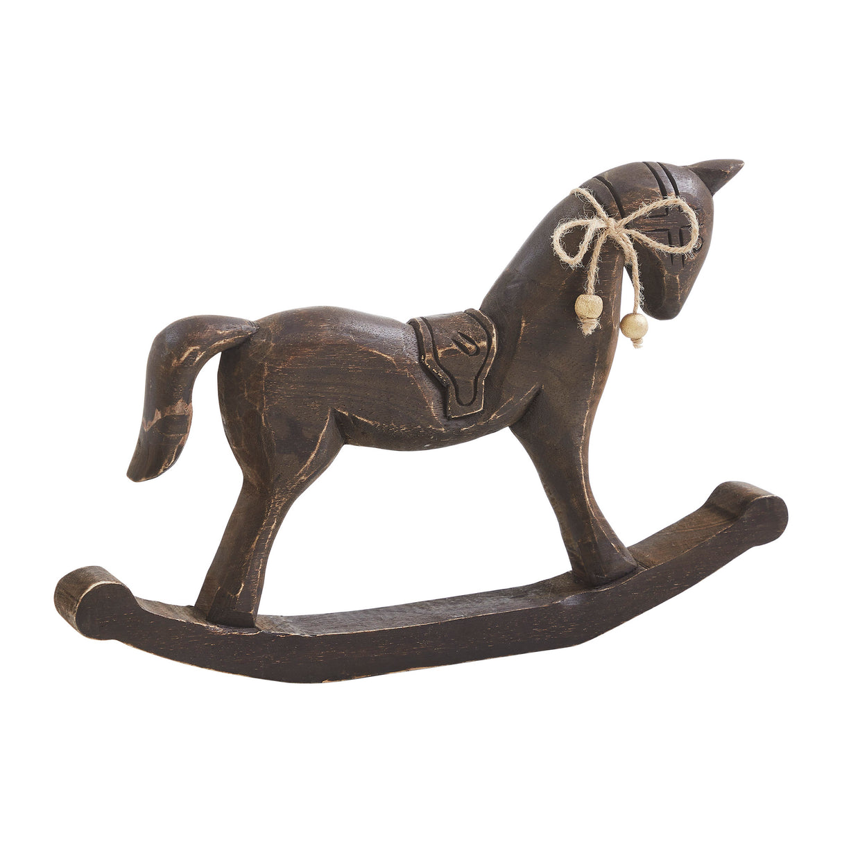 Wooden Rocking Horse Statuette 9.5x15x1.5