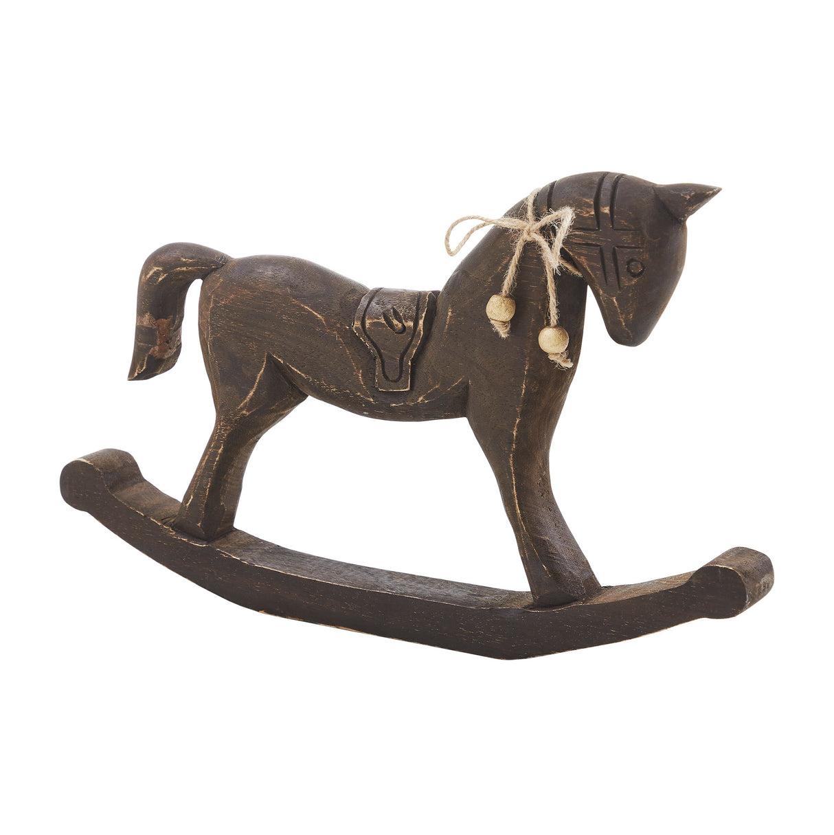 Wooden Rocking Horse Statuette 9.5x15x1.5