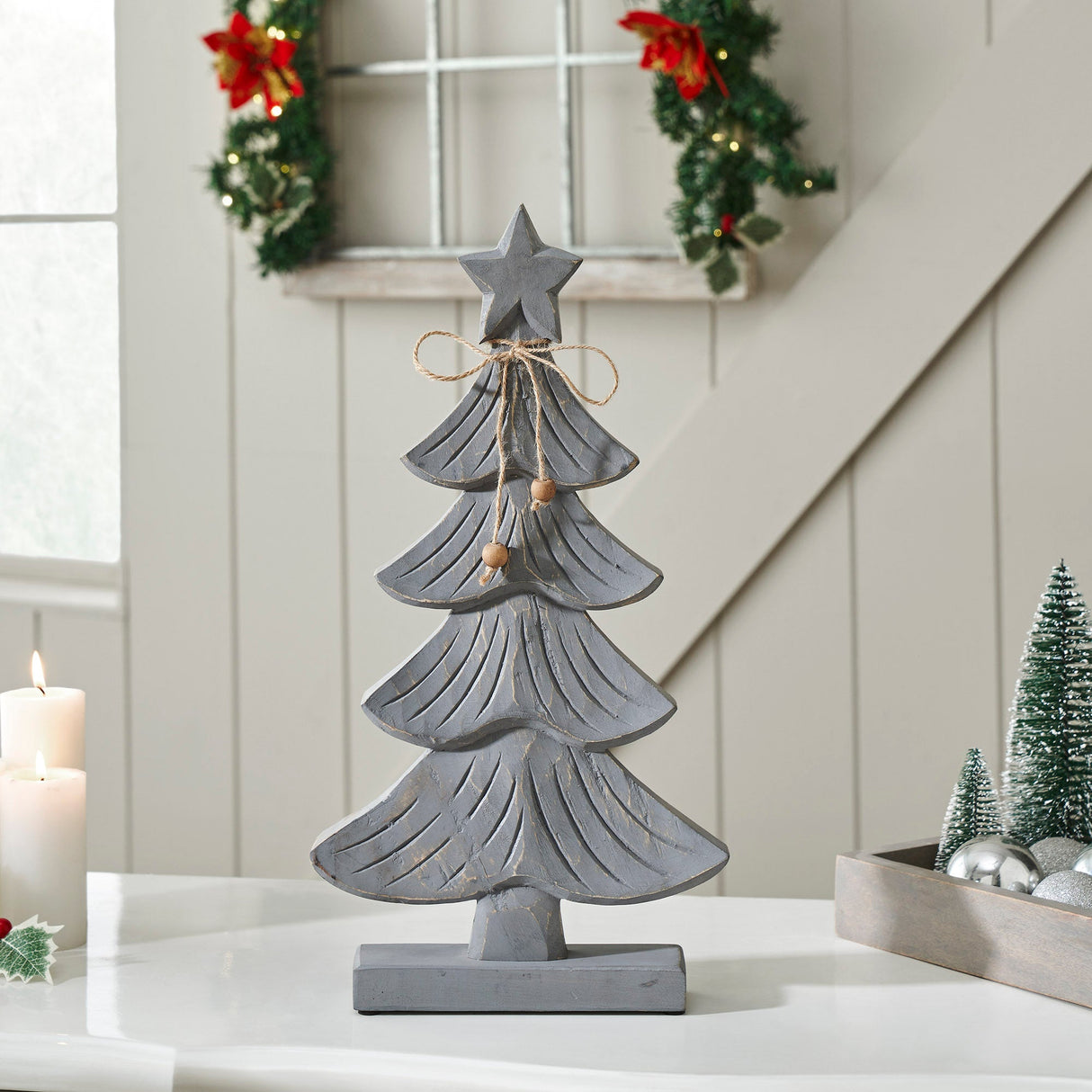 Starry Pine Distressed Grey Wooden