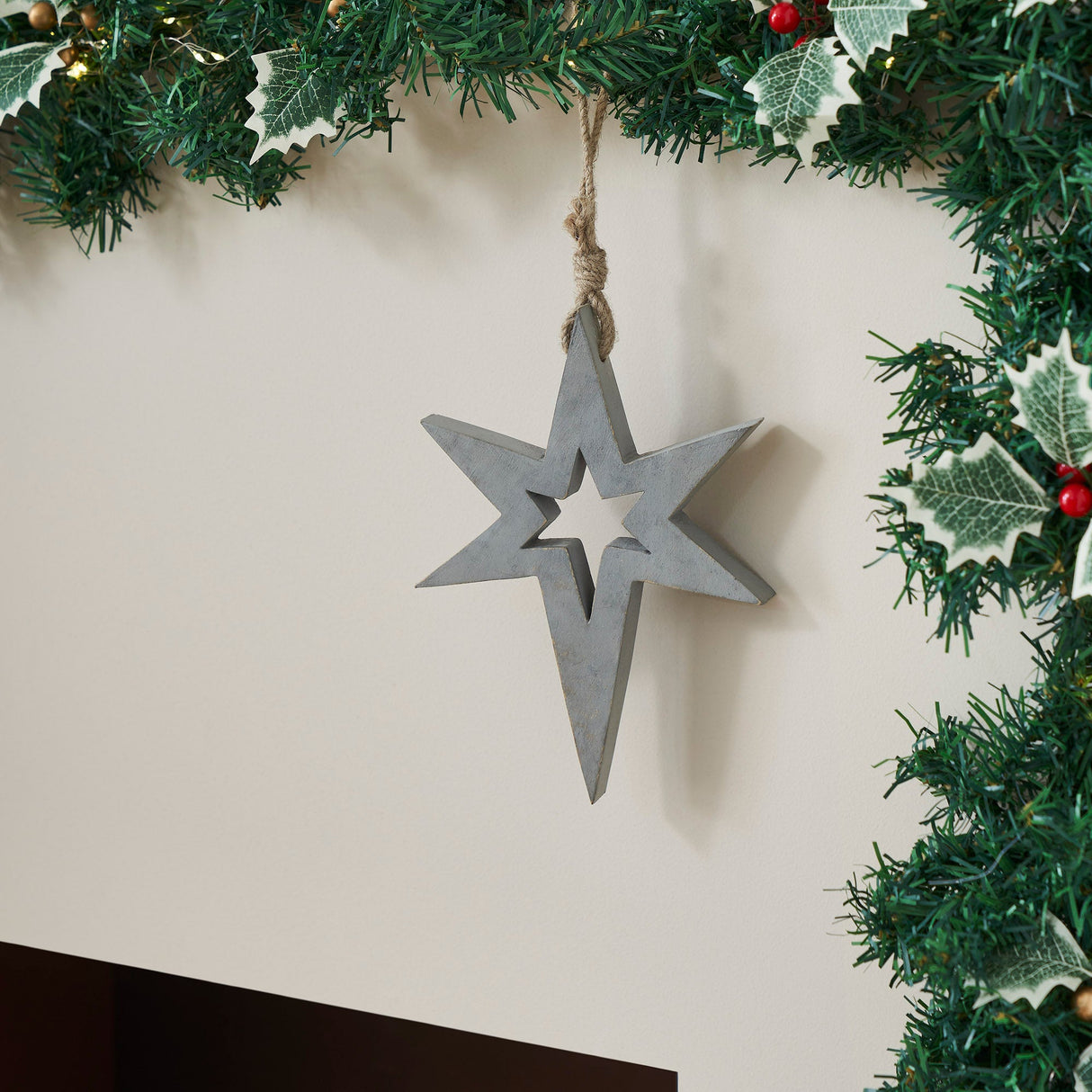 Northern Yule Wooden Star