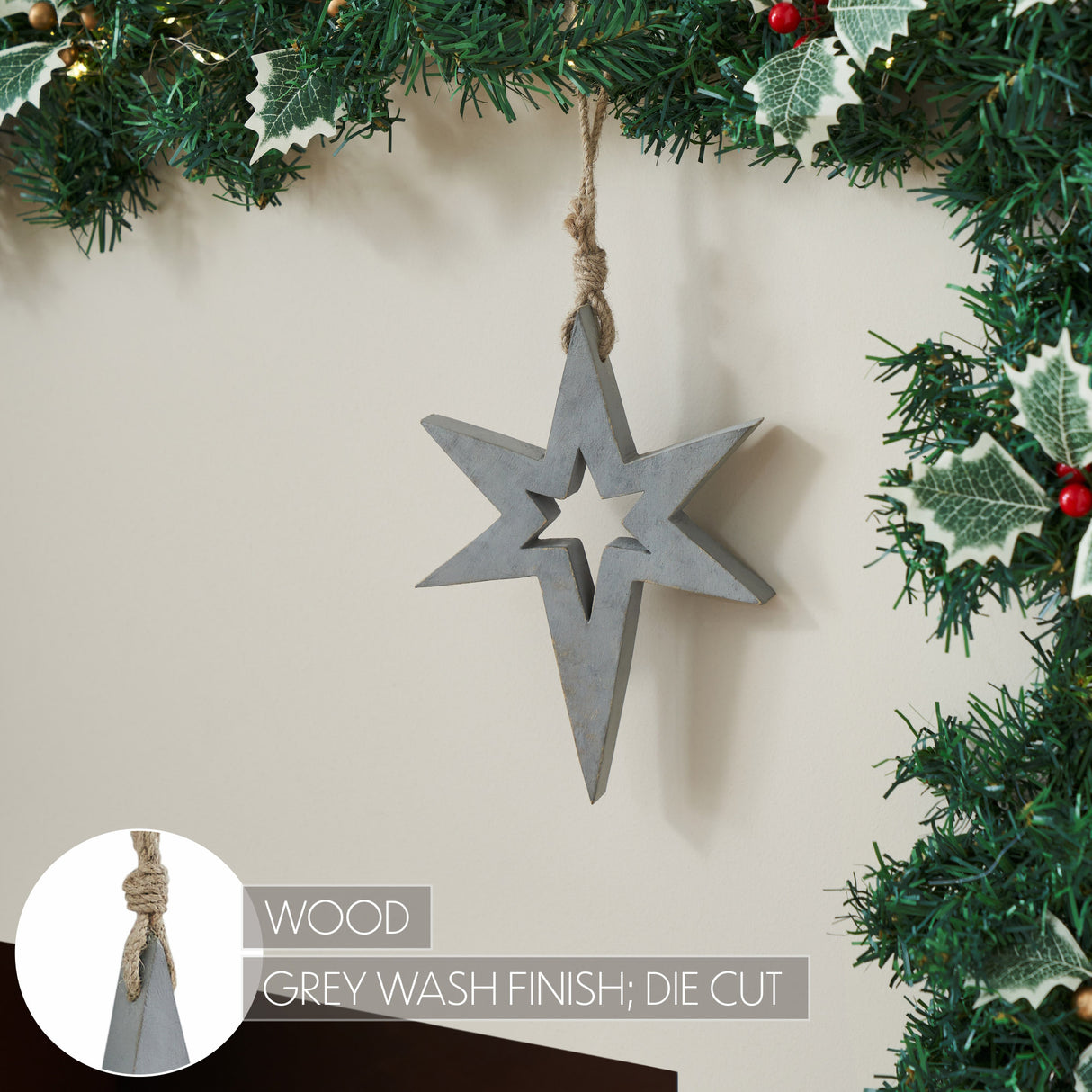 Northern Yule Wooden Star
