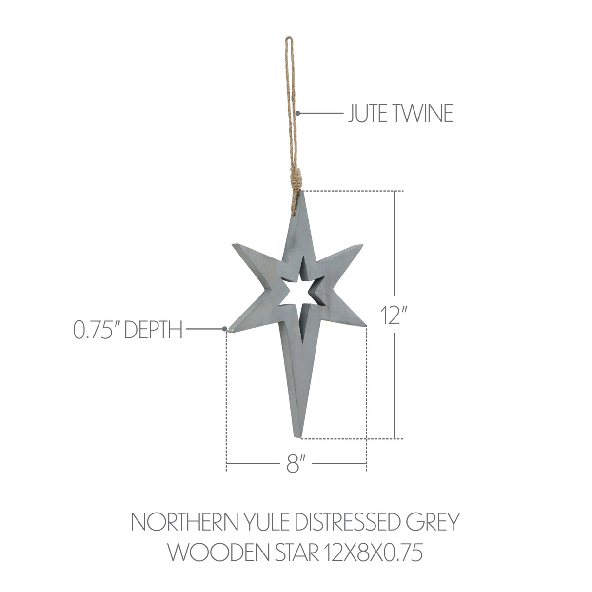 Northern Yule Wooden Star
