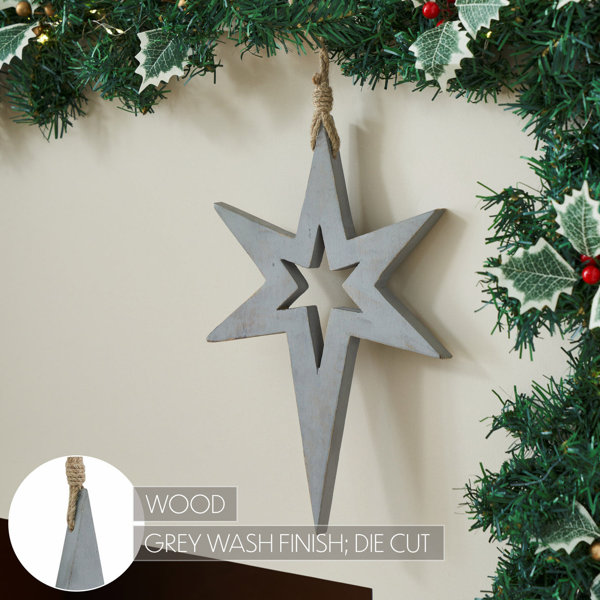 Northern Yule Wooden Star