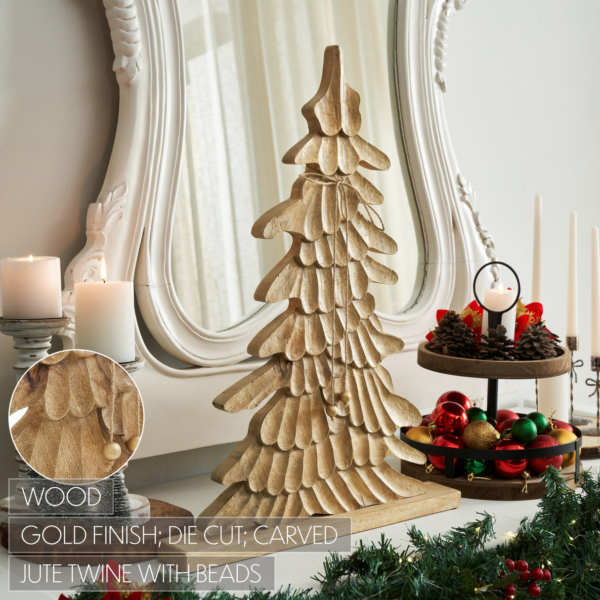 Winter Wonder Brushed Gold Wooden Tree