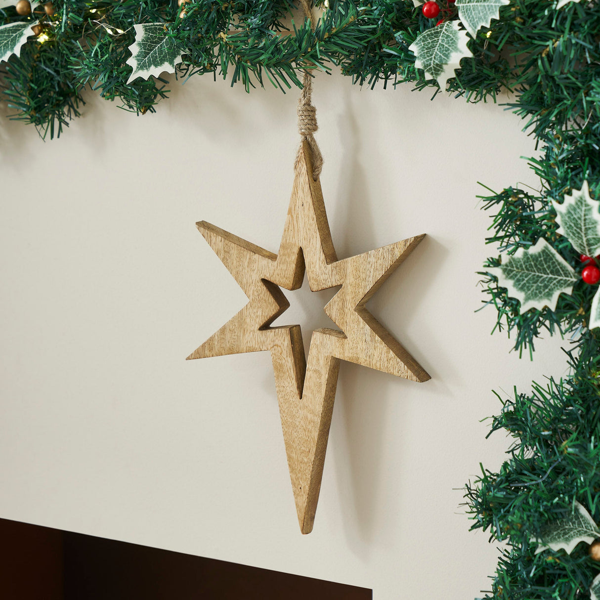 Northern Yule Wooden Star
