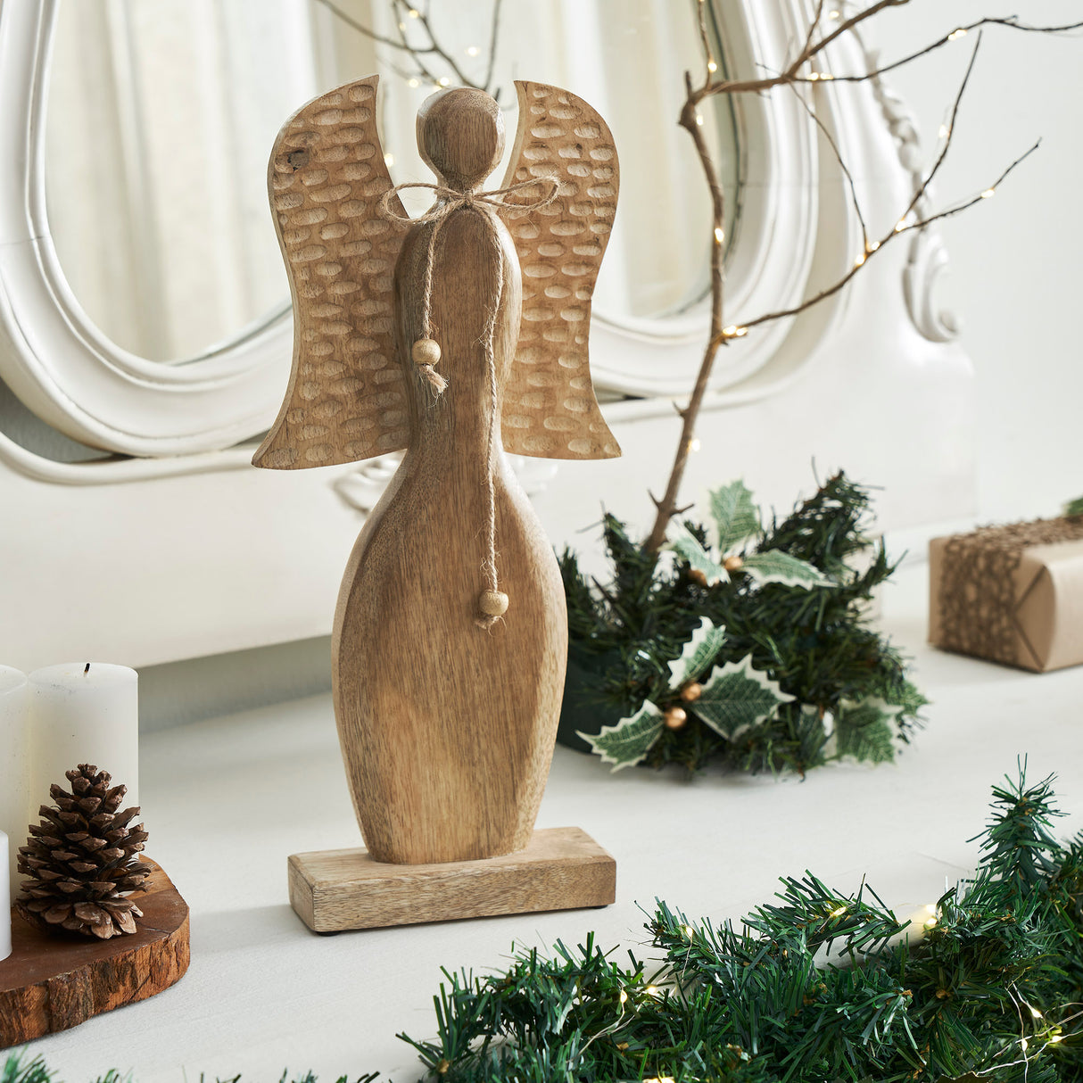 Heavenly Herald Wooden Angel 15.75x7.5x2