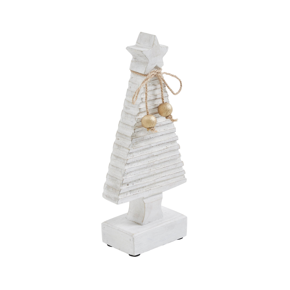VHC Brands 3PC Starbright Distressed White Wooden Tree ,Small Meduim and Large