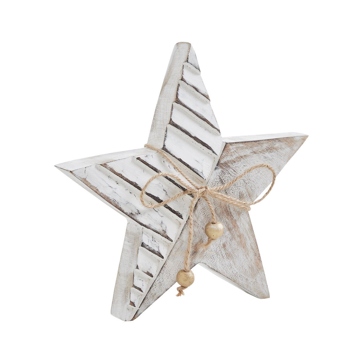 Winter Wonderland Distressed White Wooden Star