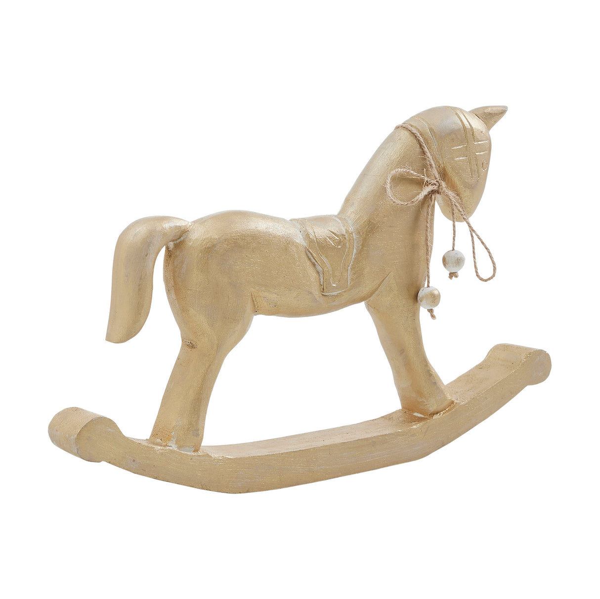 Wooden Rocking Horse Statuette 9.5x15x1.5