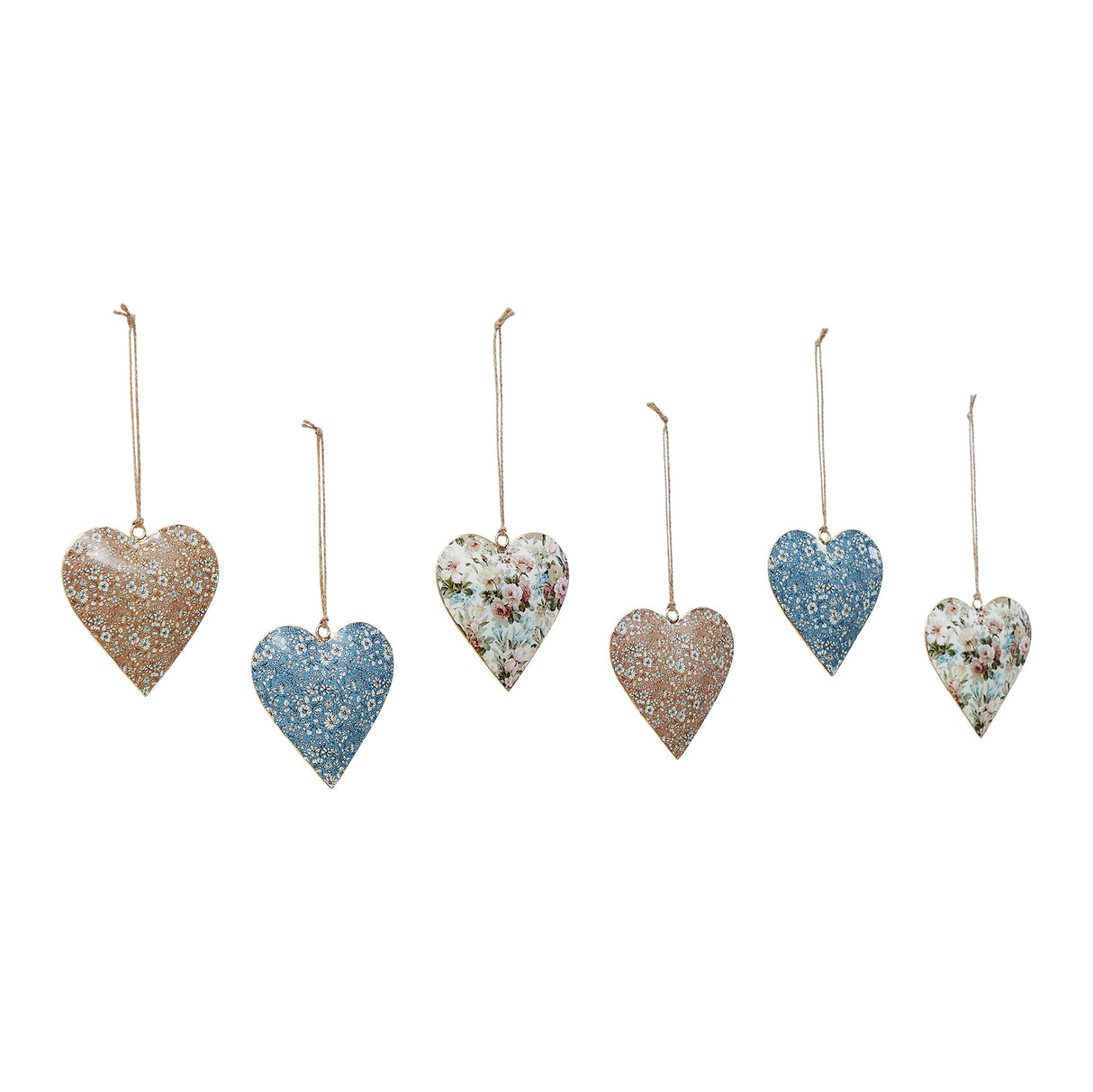 Metal Ornament Set of 6 - 4 inch