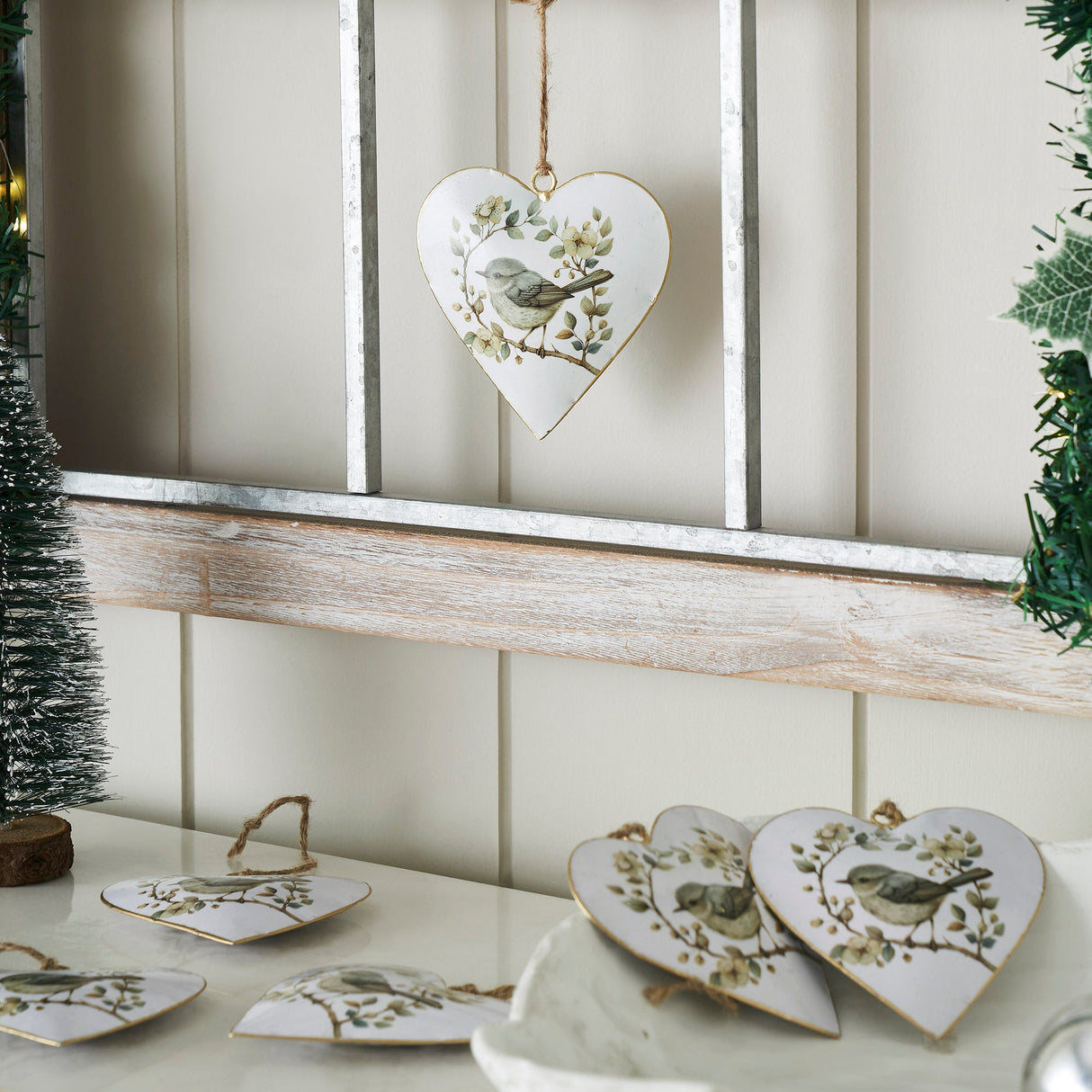 Metal Ornament Set of 6 - 4 inch