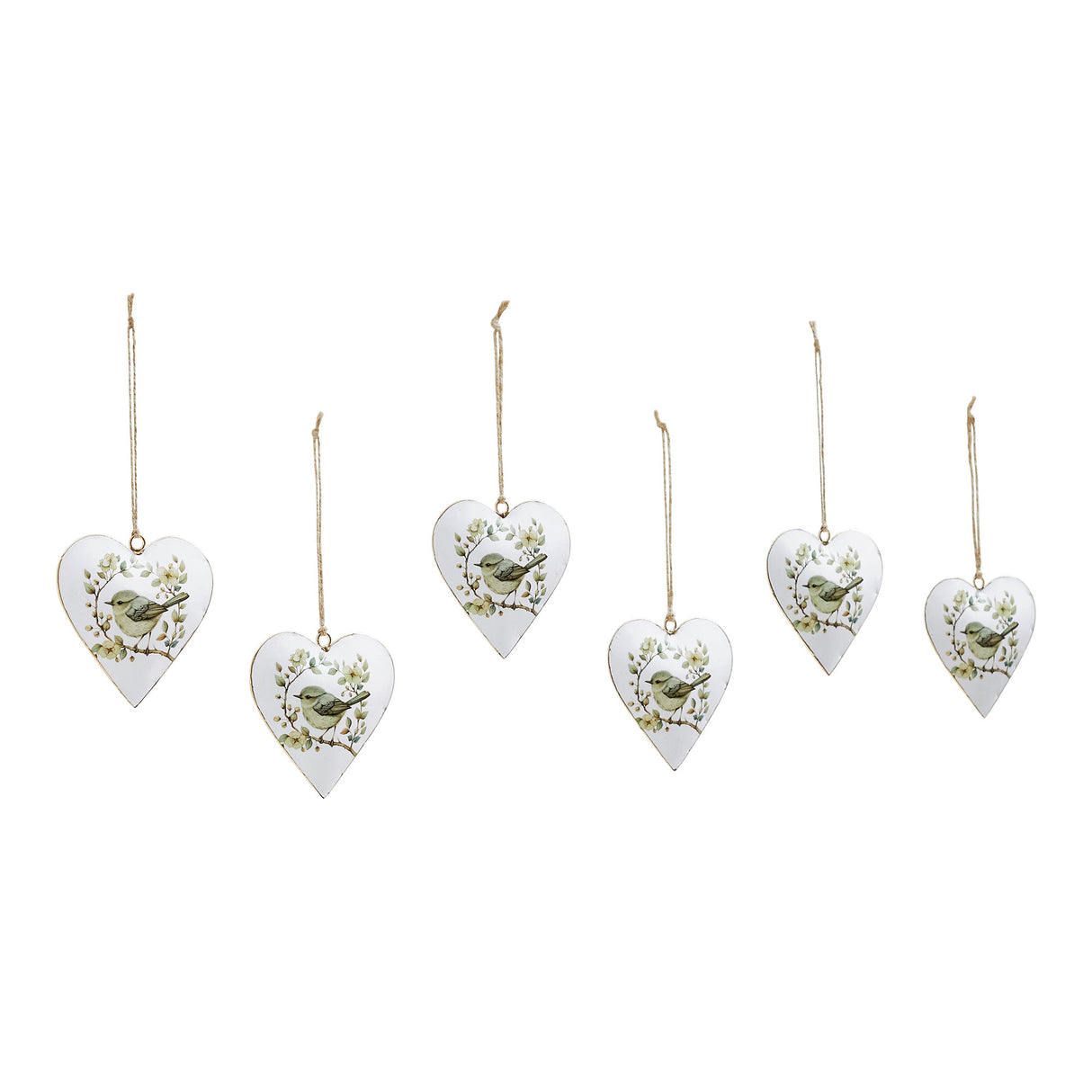 Metal Ornament Set of 6 - 4 inch