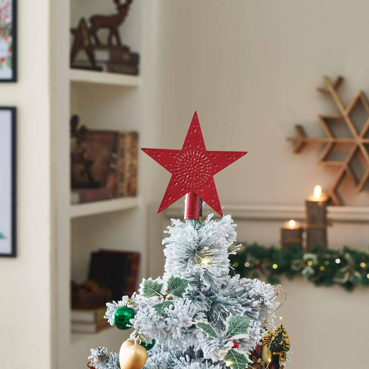 Punched Metal Star Tree Topper 6.75x6.75x1