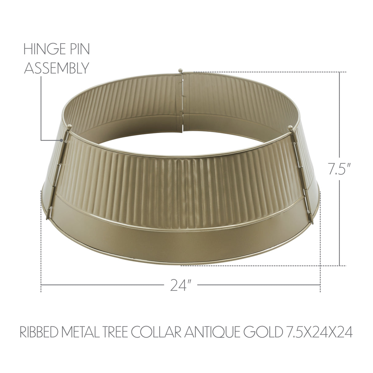 Ribbed Metal Tree Collar 7.5x24x24