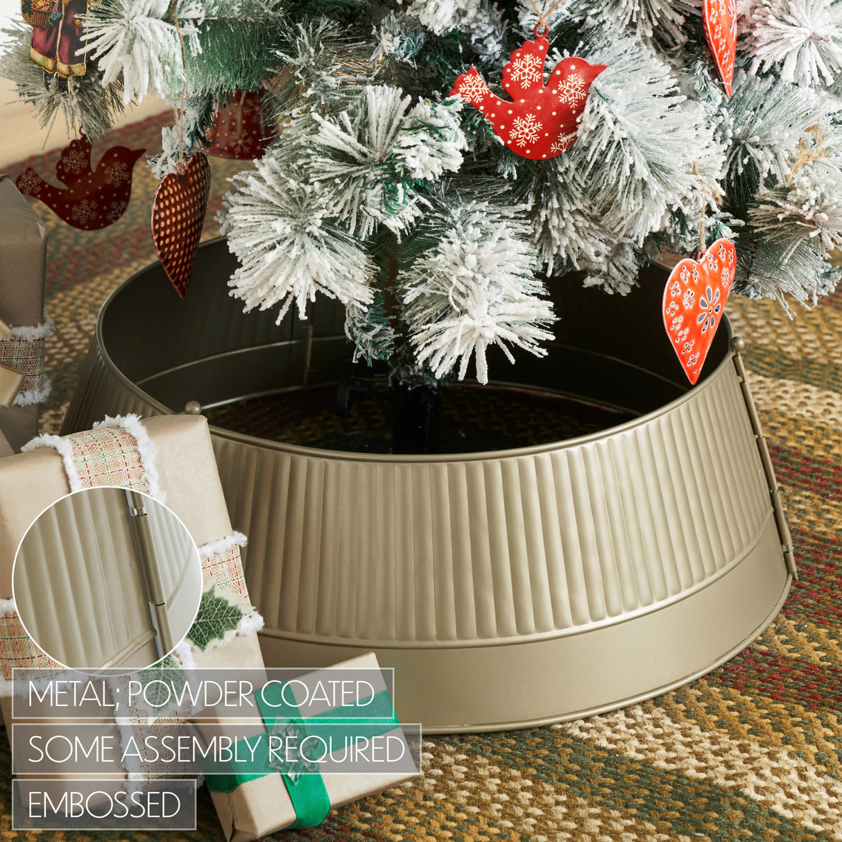 Ribbed Metal Tree Collar 7.5x24x24