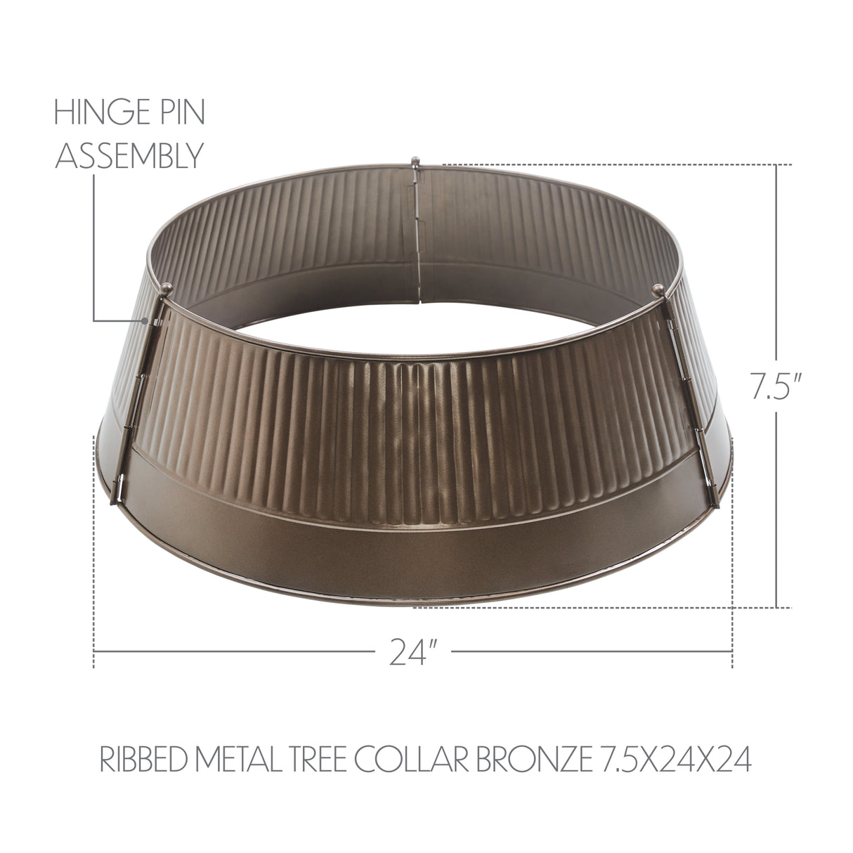 Ribbed Metal Tree Collar 7.5x24x24