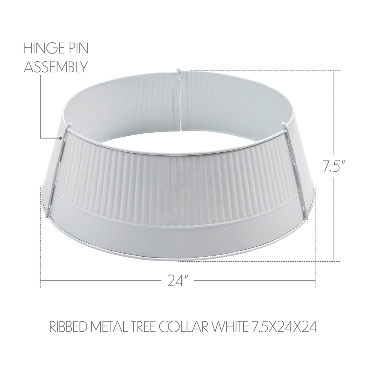 Ribbed Metal Tree Collar 7.5x24x24