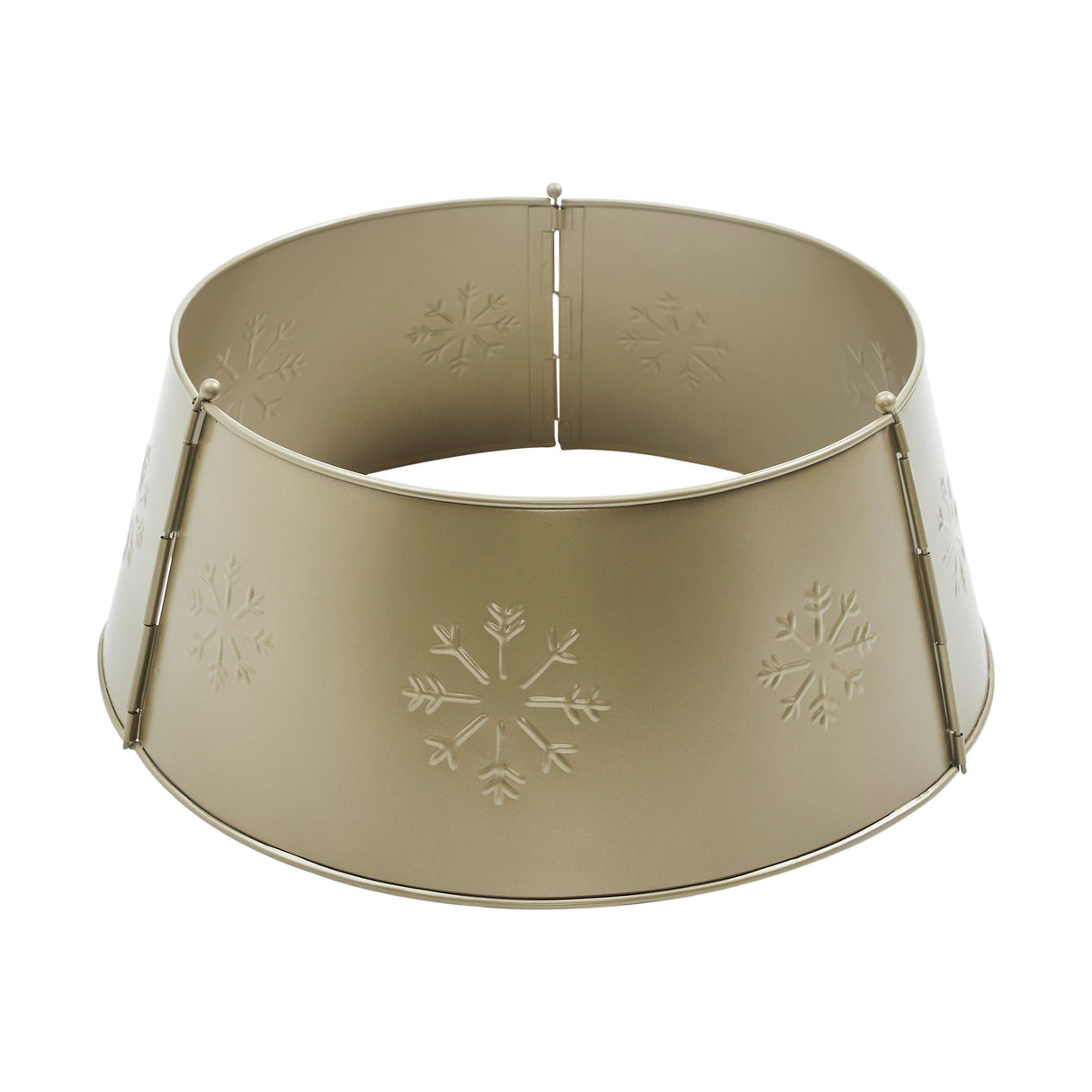 Stamped Snowflake Metal Tree Collar 8x20x20