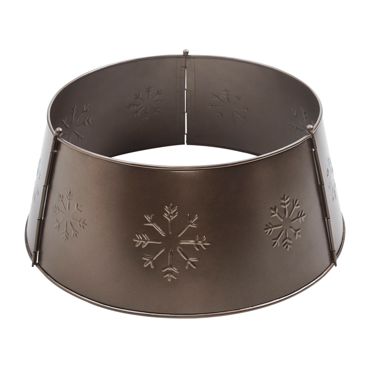 Stamped Snowflake Metal Tree Collar 8x20x20