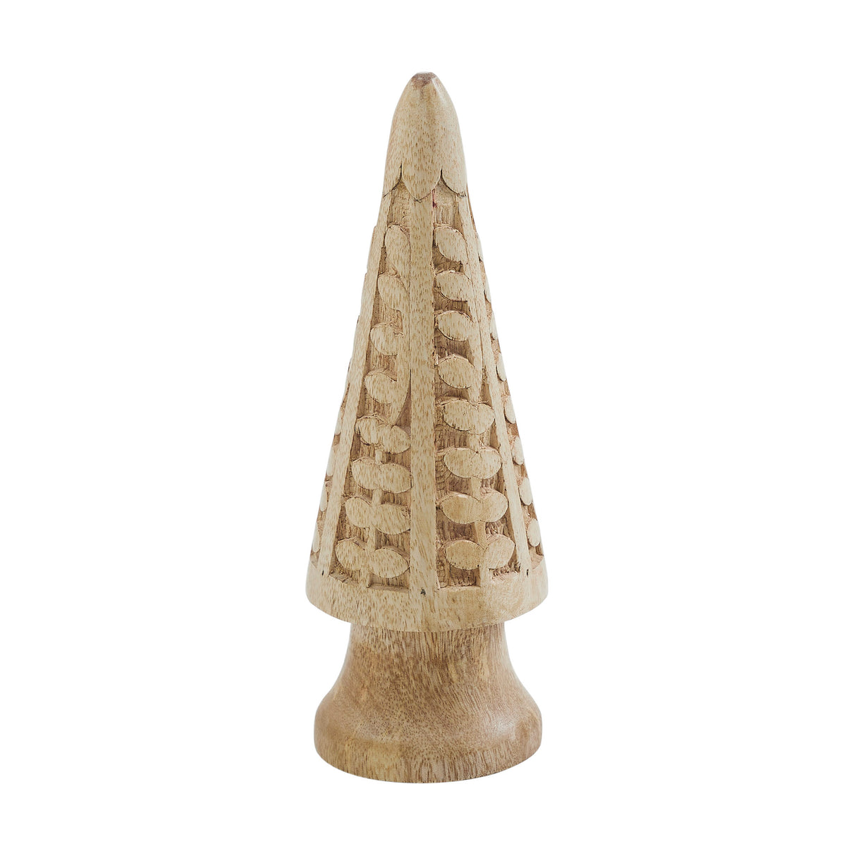 Natural Wooden Carved Cone Tree