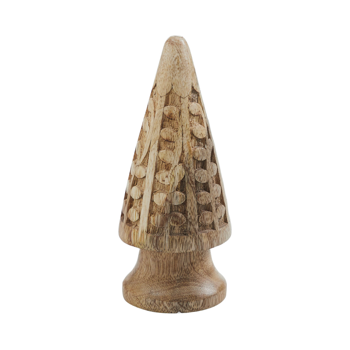 Natural Wooden Carved Cone Tree