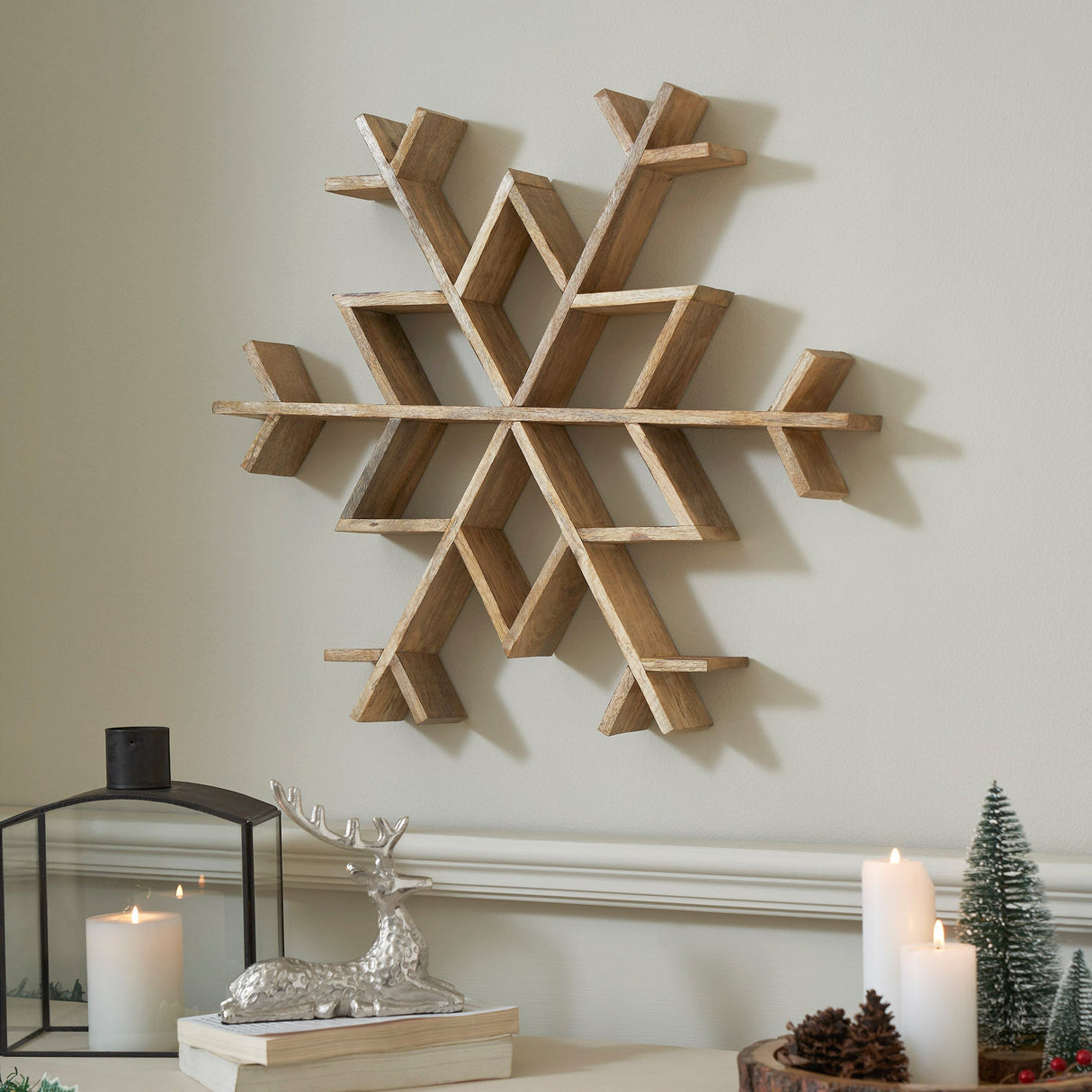Natural Wooden Snowflake