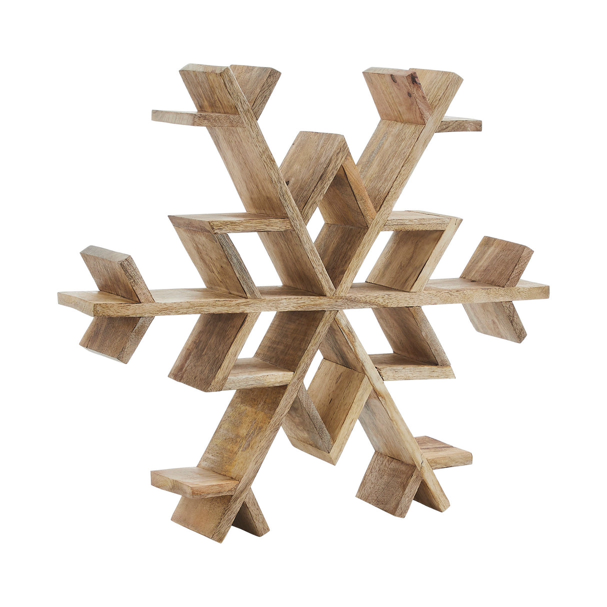 Natural Wooden Snowflake