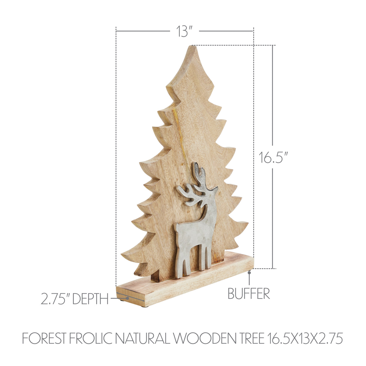 Forest Frolic Natural Wooden Tree 16.5x13x2.75