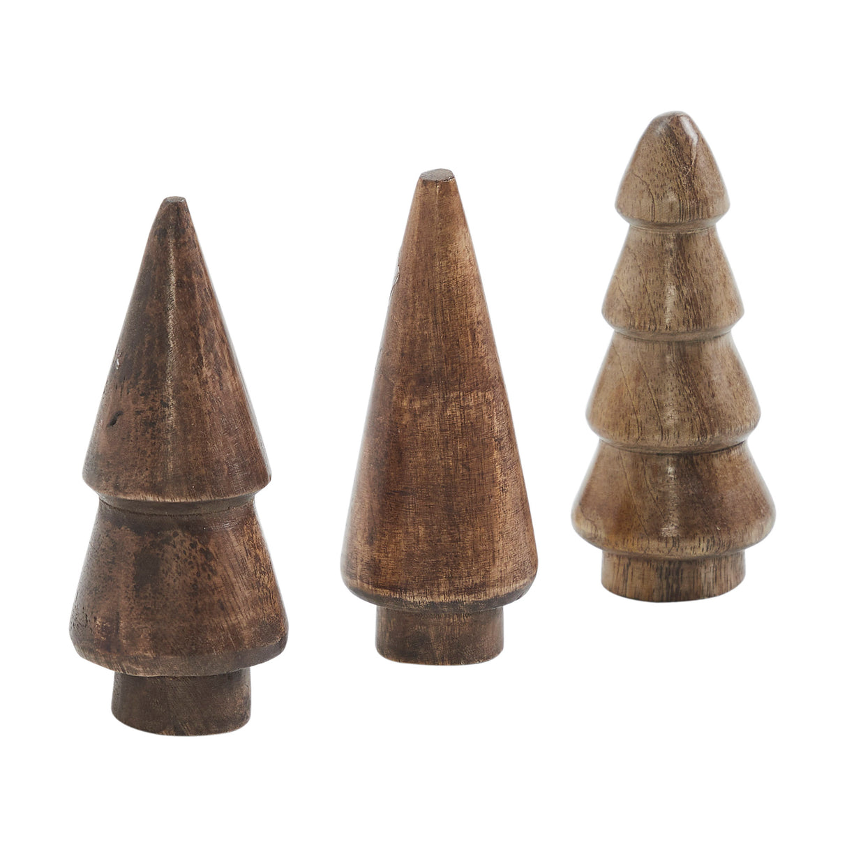 Conical Wooden Tree Set of 3