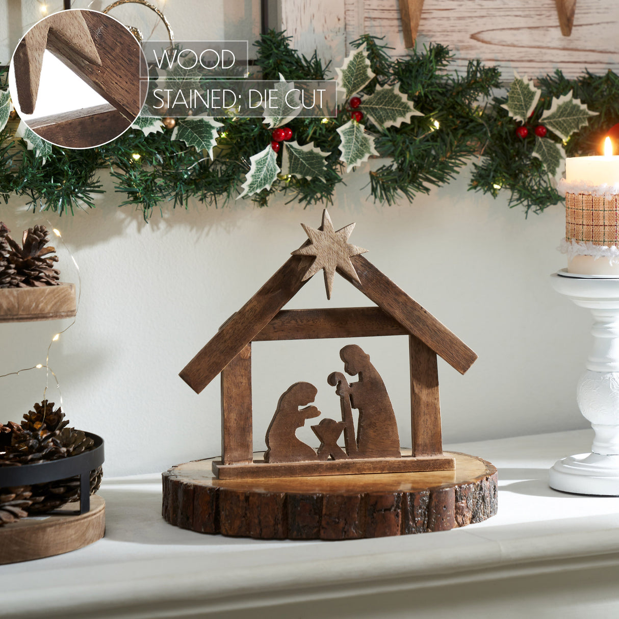 A Savior is Born Nativity Scene 8.5x10x1.5