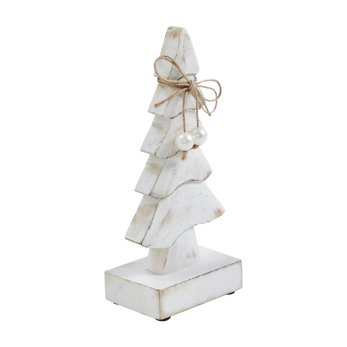 Pretty in Pearl Distressed White Wooden Tree Large